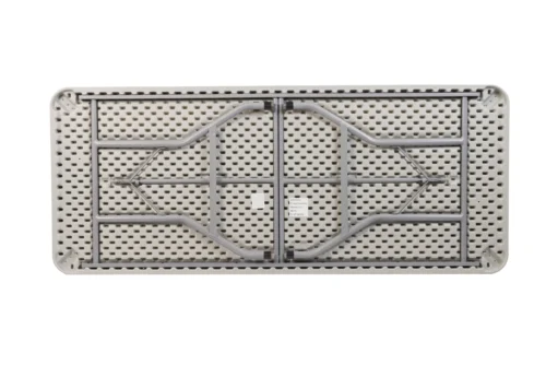 Plastic table with folding legs